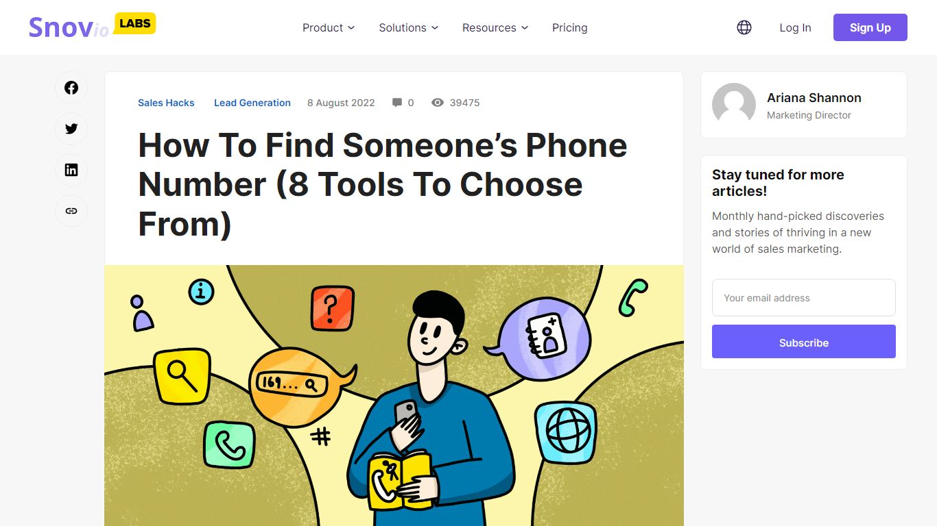 How To Find Someone’s Phone Number (8 Tools To Choose From) - Snovio Labs